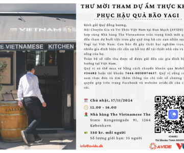 Thư mời tham dự ẩm thực khắc phục hậu quả bão Yagi