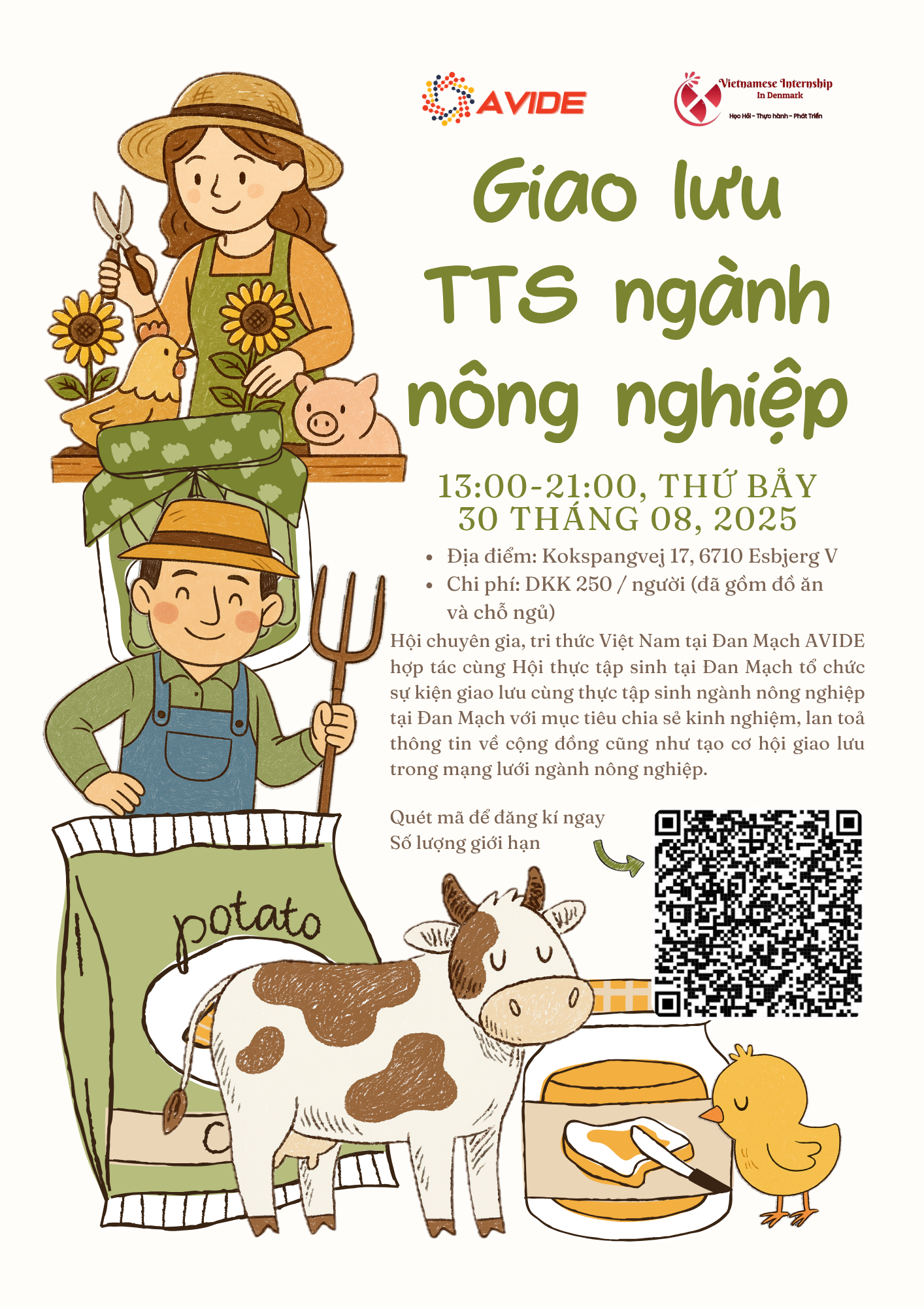 GIAO LƯU CỘNG ĐỒNG THỰC TẬP SINH NGÀNH NÔNG NGHIỆP TẠI ĐAN MẠCH